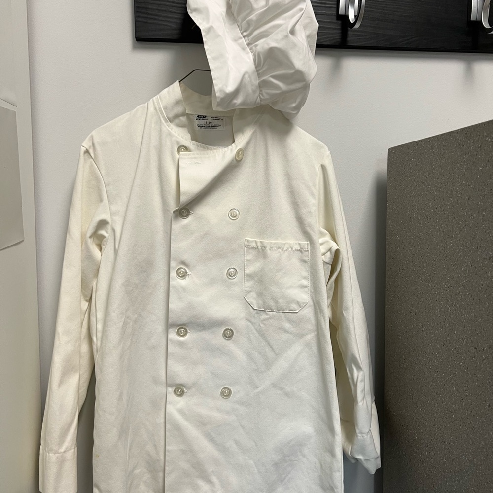 White Chef Coat & Hat